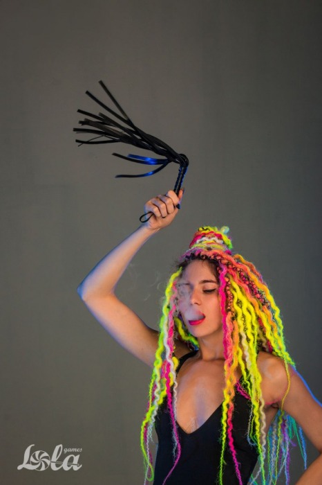 Черная плеть Party Hard Risque - 63,5 см. - Lola Games - купить с доставкой в Ярославле