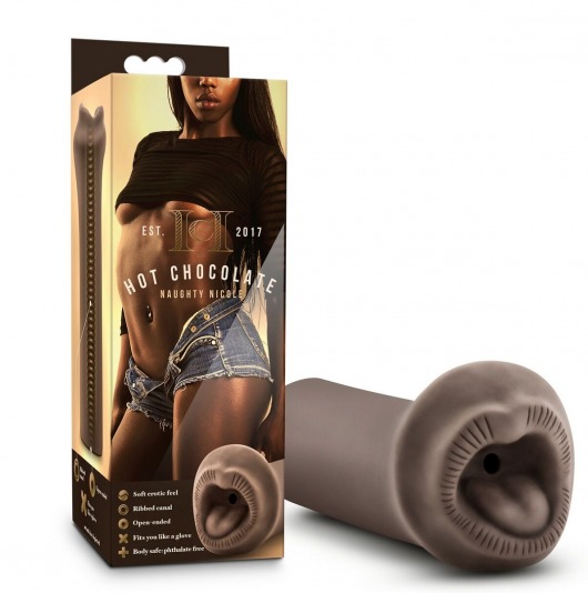 Коричневый мастурбатор-ротик Naughty Nicole - Blush Novelties - в Ярославле купить с доставкой