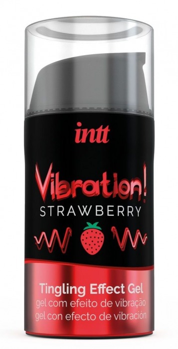 Жидкий интимный гель с эффектом вибрации Vibration! Strawberry - 15 мл. - INTT - купить с доставкой в Ярославле