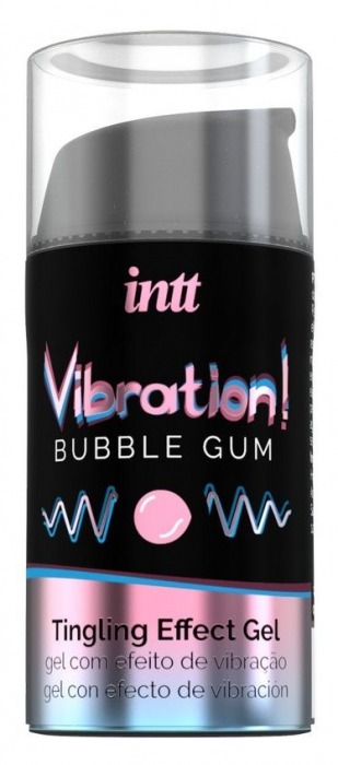 Жидкий интимный гель с эффектом вибрации Vibration! Bubble Gum - 15 мл. - INTT - купить с доставкой в Ярославле
