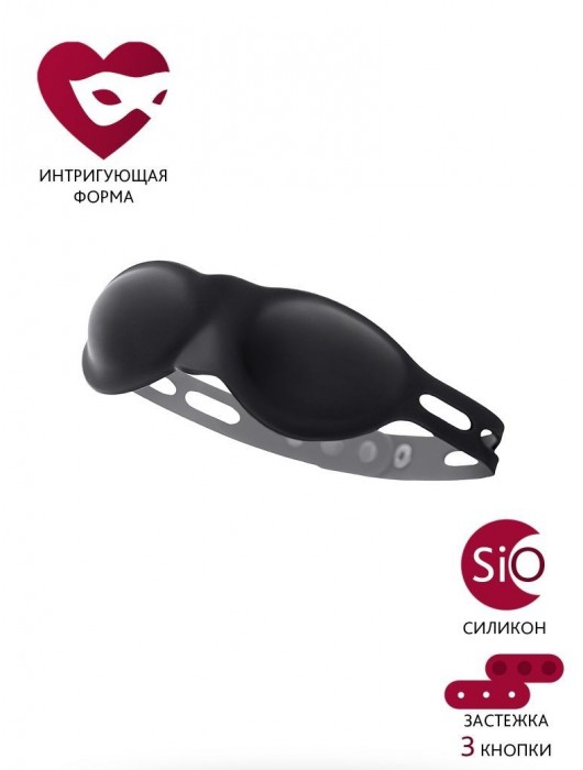 Черная плотная силиконовая маска - ToyFa - купить с доставкой в Ярославле