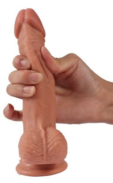 Телесный реалистичный фаллоимитатор REAL с трусиками для страпона - 19,5 см. - Real - купить с доставкой в Ярославле