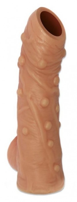Телесная насадка с пупырышками и открытой головкой Nude Sleeve L - 14 см. - KOKOS - в Ярославле купить с доставкой