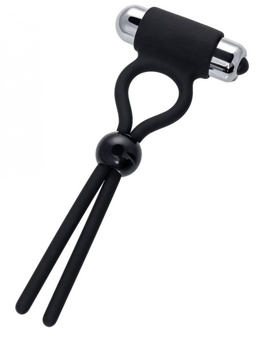 Черное эрекционное лассо Ect с виброэлементом - A-toys - в Ярославле купить с доставкой