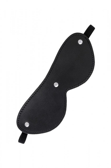 Черная кожаная маска Anonymo с мягким подкладом - ToyFa - купить с доставкой в Ярославле