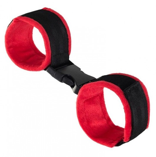 Красно-черные велюровые оковы Anonymo - ToyFa - купить с доставкой в Ярославле