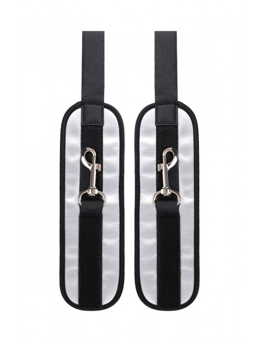 Серебристо-черные наручники Anonymo - ToyFa - купить с доставкой в Ярославле