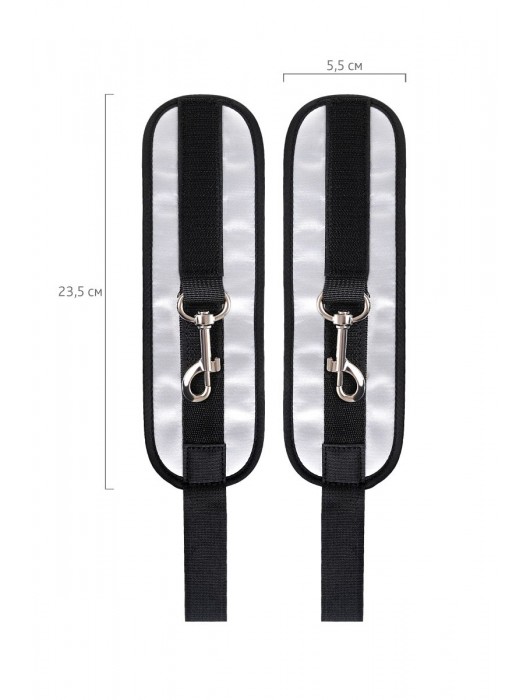 Серебристо-черные наручники Anonymo - ToyFa - купить с доставкой в Ярославле