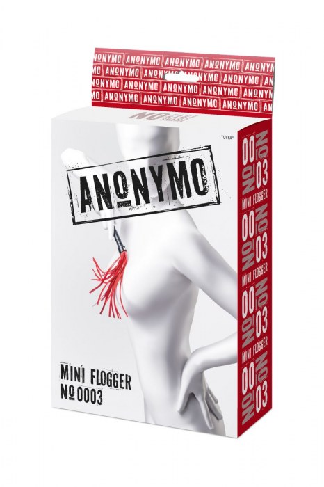 Красно-черный флоггер Anonymo - 28 см. - ToyFa - купить с доставкой в Ярославле