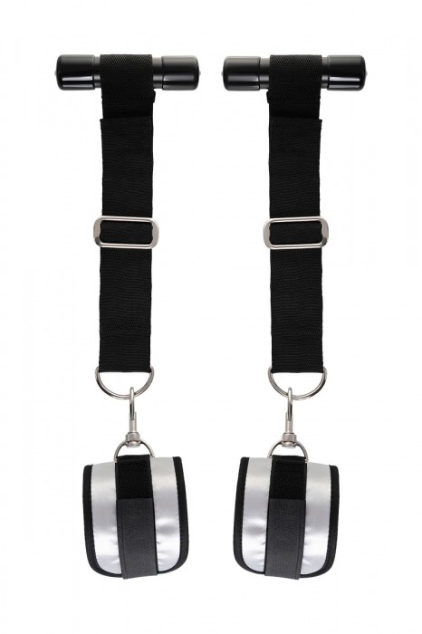 Черно-серебристые фиксаторы для рук на дверь Anonymo - ToyFa - купить с доставкой в Ярославле