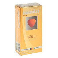 Презервативы Masculan Ultra Gold с золотым напылением и ароматом ванили - 10 шт. - Masculan - купить с доставкой в Ярославле
