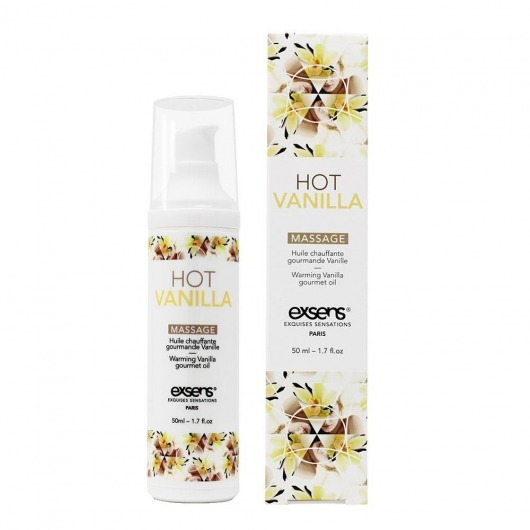 Разогревающее массажное масло с ароматом ванили Gourmet Hot Vanilla - 50 мл. - Exsens - купить с доставкой в Ярославле
