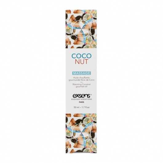 Разогревающее массажное масло с ароматом кокоса Gourmet Coconut - 50 мл. - Exsens - купить с доставкой в Ярославле