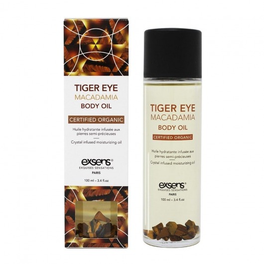 Органическое массажное масло TIGER EYE MACADAMIA - 100 мл. - Exsens - купить с доставкой в Ярославле
