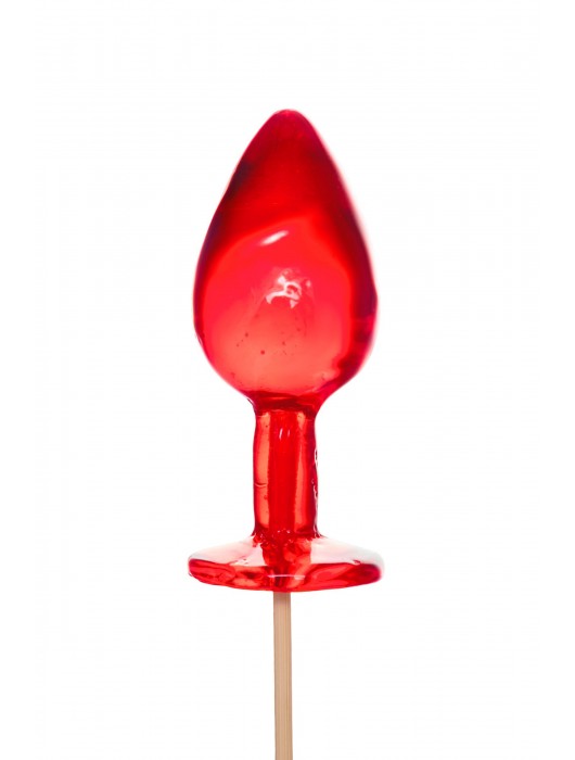 Красный леденец в форме малой анальной пробки со вкусом виски - Sosuчki - купить с доставкой в Ярославле