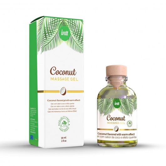 Массажный гель с ароматом кокоса Coconut - 30 мл. - INTT - купить с доставкой в Ярославле