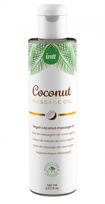Массажное масло Vegan Coconut - 150 мл. - INTT - купить с доставкой в Ярославле