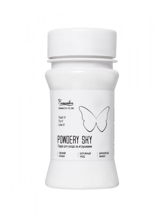 Пудра для ухода за игрушками Powdery Sky с ароматом мяты - 40 гр. - Eromantica - купить с доставкой в Ярославле