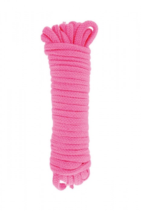 Розовая веревка для связывания Sweet Caress Rope - 10 метров - Sweet Caress - купить с доставкой в Ярославле