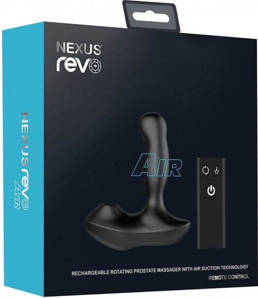Черный вибратор-ротатор для стимуляции простаты Nexus Revo Air - Nexus Range - в Ярославле купить с доставкой