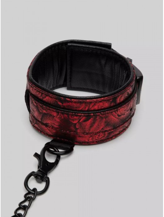 Красно-черные оковы Reversible Faux Leather Ankle Cuffs - Fifty Shades of Grey - купить с доставкой в Ярославле