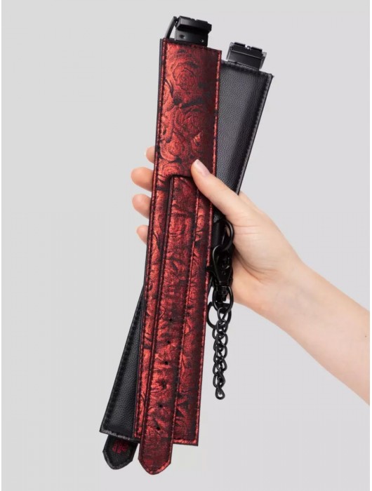 Красно-черные оковы Reversible Faux Leather Ankle Cuffs - Fifty Shades of Grey - купить с доставкой в Ярославле