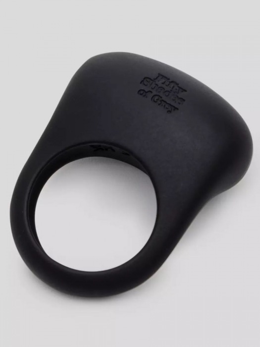 Черное эрекционное виброкольцо Sensation Rechargeable Vibrating Love Ring - Fifty Shades of Grey - в Ярославле купить с доставкой