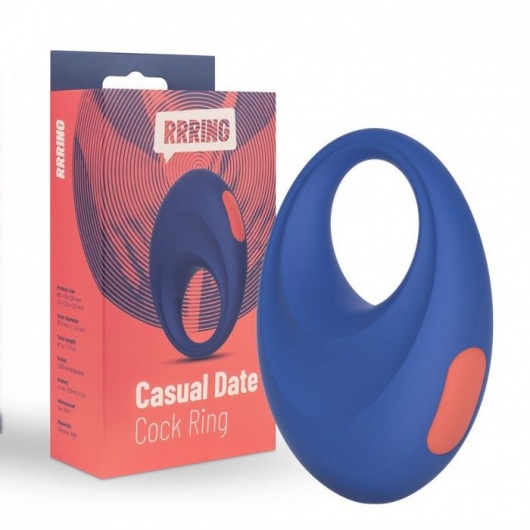 Синее эрекционное кольцо RRRING Casual Date Cock Ring - FeelzToys - в Ярославле купить с доставкой