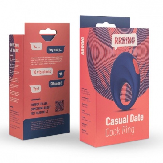 Синее эрекционное кольцо RRRING Casual Date Cock Ring - FeelzToys - в Ярославле купить с доставкой