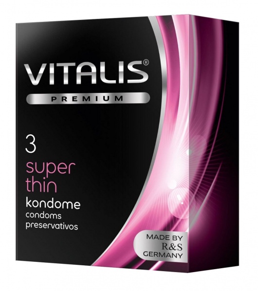 Ультратонкие презервативы VITALIS PREMIUM super thin - 3 шт. - Vitalis - купить с доставкой в Ярославле