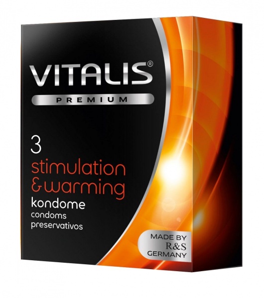 Презервативы VITALIS PREMIUM stimulation   warming с согревающим эффектом - 3 шт. - Vitalis - купить с доставкой в Ярославле