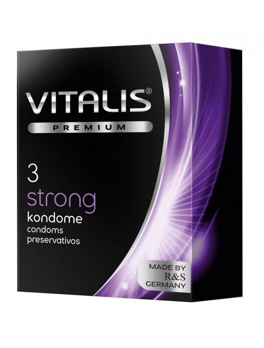 Презервативы с утолщенной стенкой VITALIS PREMIUM strong - 3 шт. - Vitalis - купить с доставкой в Ярославле