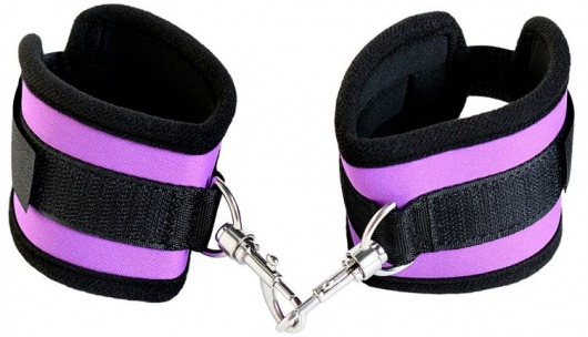 Наручники из неопрена фиолетового цвета - ToyFa - купить с доставкой в Ярославле