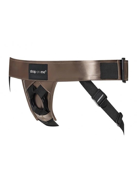 Бронзовый пояс для насадок Curious Harness - Strap-on-me - купить с доставкой в Ярославле