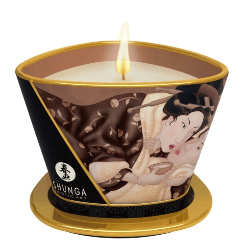 Массажная свеча Intoxicatin Chocolate с ароматом шоколада - 170 мл. - Shunga - купить с доставкой в Ярославле