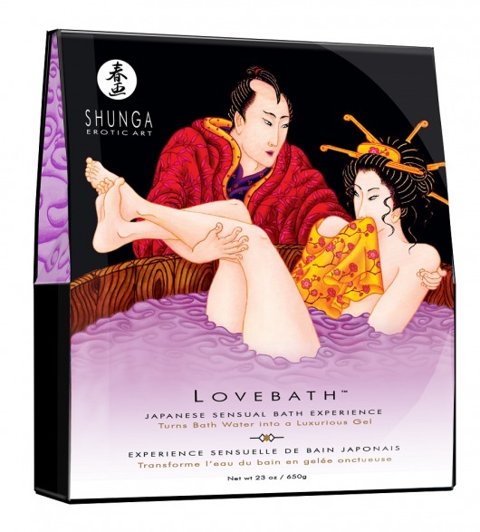 Соль для ванны Lovebath Sensual lotus, превращающая воду в гель - 650 гр. - Shunga - купить с доставкой в Ярославле