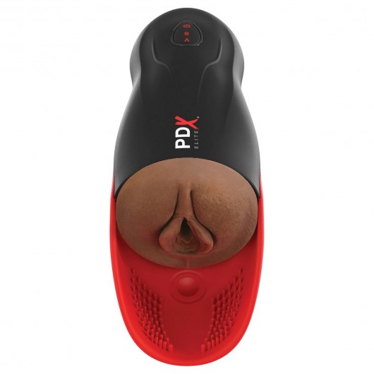 Коричневый мастурбатор-вагина с вибрацией Fuck-O-Matic 2 - Pipedream - в Ярославле купить с доставкой