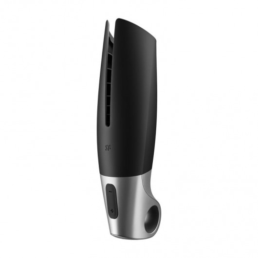 Черный мастурбатор с вибрацией Power Masturbator - Satisfyer - в Ярославле купить с доставкой