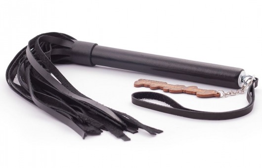 Черная кожаная плеть  Индиго  - 50 см. - Crazy Handmade - купить с доставкой в Ярославле
