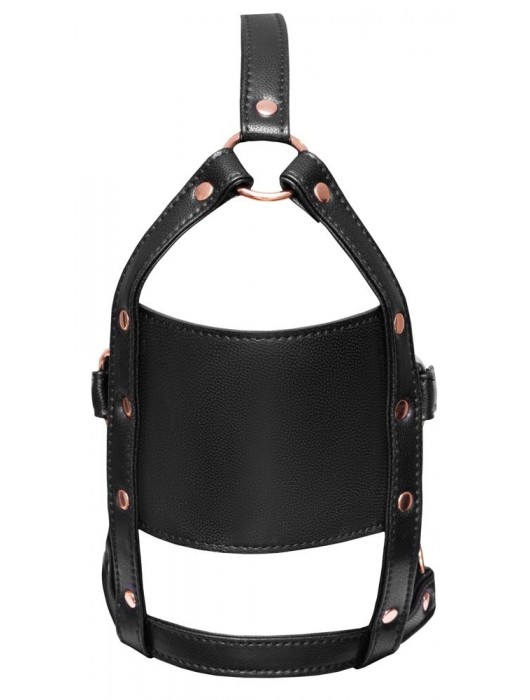 Черный намордник с кляпом-шаром Head Harness With A Gag - Orion - купить с доставкой в Ярославле