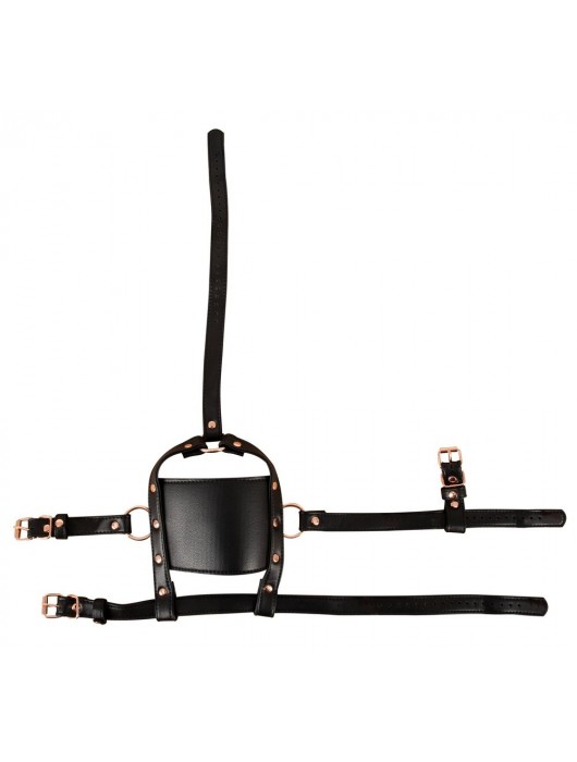 Черный намордник с кляпом-шаром Head Harness With A Gag - Orion - купить с доставкой в Ярославле