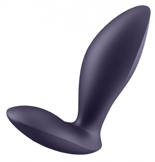 Фиолетовый анальный вибростимулятор Power Plug - Satisfyer - в Ярославле купить с доставкой