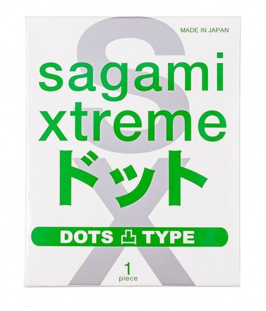 Презерватив Sagami Xtreme Type-E с точками - 1 шт. - Sagami - купить с доставкой в Ярославле