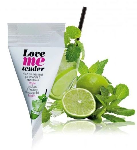 Съедобное согревающее массажное масло Love Me Tender Mojito с ароматом мохито - 10 мл. - Love to Love - купить с доставкой в Ярославле