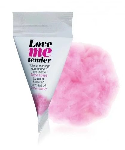 Съедобное согревающее массажное масло Love Me Tender Cotton Candy с ароматом сладкой ваты - 10 мл. - Love to Love - купить с доставкой в Ярославле