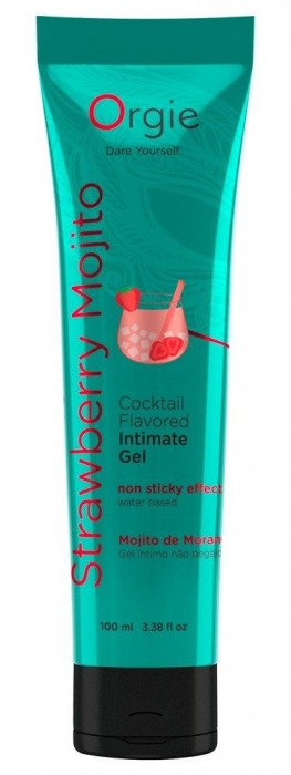 Съедобный интимный гель Orgie Lube Tube Cocktail Strawberry Mojito - 100 мл. - ORGIE - купить с доставкой в Ярославле