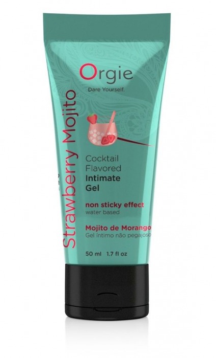 Съедобный интимный гель Orgie Lube Tube Cocktail Strawberry Mojito - 50 мл. - ORGIE - купить с доставкой в Ярославле