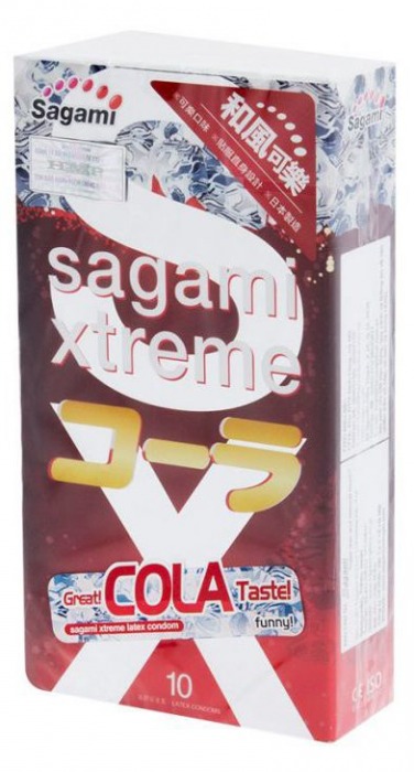 Ароматизированные презервативы Sagami Xtreme COLA - 10 шт. - Sagami - купить с доставкой в Ярославле