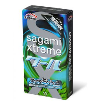 Презервативы Sagami Xtreme Mint с ароматом мяты - 10 шт. - Sagami - купить с доставкой в Ярославле