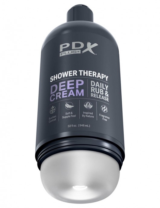 Мастурбатор в бутылке Shower Therapy Deep Cream - Pipedream - в Ярославле купить с доставкой